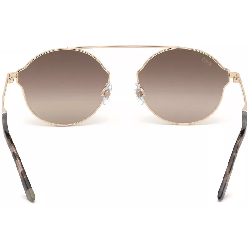 Web Eyewear WE0243-32G Unisex Pilot Saulesbrilles Zelta Rāmis Brūni Gradienta Lēcas UV400 58mm