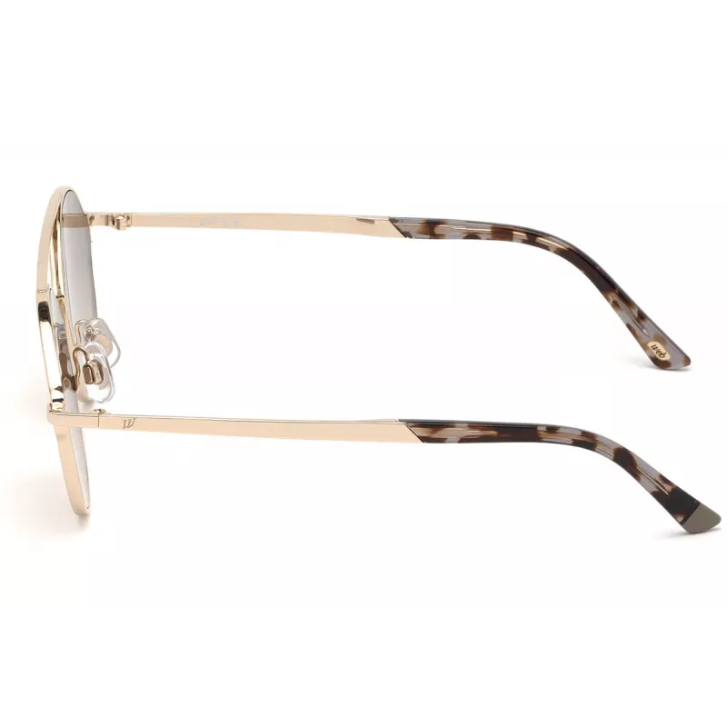 Web Eyewear WE0243-32G Unisex Pilot Saulesbrilles Zelta Rāmis Brūni Gradienta Lēcas UV400 58mm