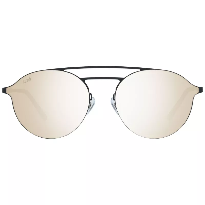 WEB EYEWEAR WE0249-5802G Unisex saulesbrilles, melns rāmis, pelēkas lēcas 58/18/145 mm