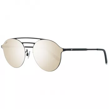 WEB EYEWEAR WE0249-5802G Unisex saulesbrilles, melns rāmis, pelēkas lēcas 58/18/145 mm