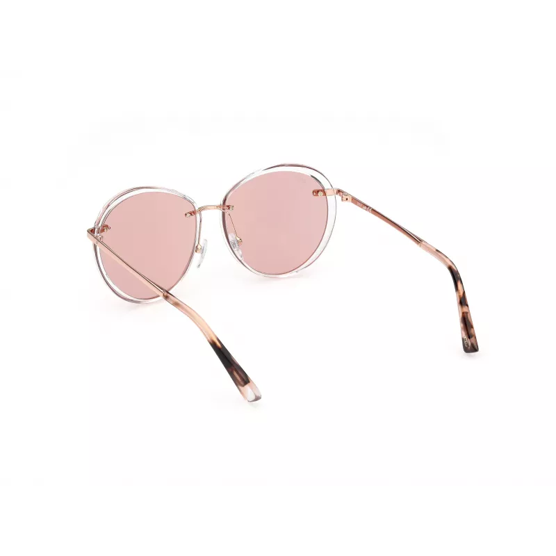 WEB EYEWEAR Sieviešu kaķacs formas saulesbrilles WE0297-5726Z Brūna Havana/Zelta tonis