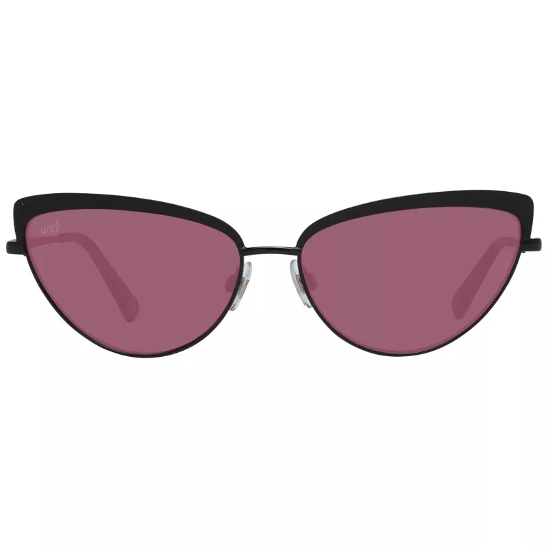 WEB EYEWEAR Sieviešu kvadrātveida acetāta saulesbrilles WE0272-5901Z - Melns rāmis, pelēkas lēcas 59mm