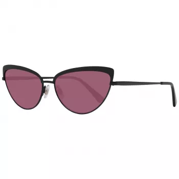 WEB EYEWEAR Sieviešu kvadrātveida acetāta saulesbrilles WE0272-5901Z - Melns rāmis, pelēkas lēcas 59mm