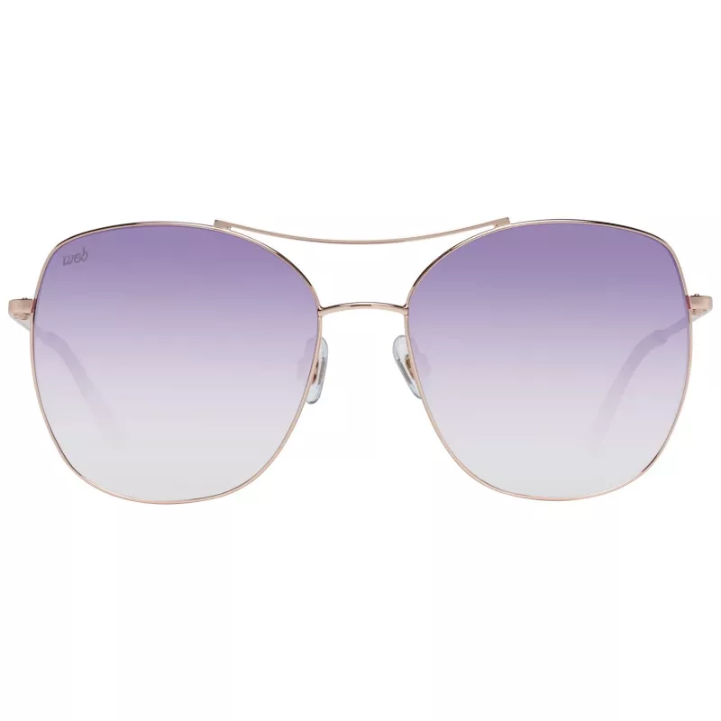 WEB EYEWEAR Sieviešu saulesbrilles WE0245-5833Z - Brūns gradients taisnstūra acetāta rāmis