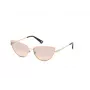 WEB EYEWEAR sieviešu WE0272-5932Z kvadrātveida acetāta saulesbrilles, melns rāmis, pelēkas lēcas, 59mm