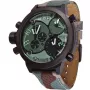 WELDER MAN K29-8004 53mm Analogais kvarca pulkstenis ar melnu ciparnīcu un ādas siksnu