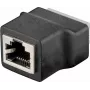 Wentronic 76737 RJ45 T-adaptera sadalītājs, 1x RJ45 tēviņš uz 2x RJ45 mātiņa, 8 kontaktu, melns