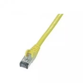 Wentronic CAT 6 S/FTP savienojuma kabelis, RJ45 tēviņš uz RJ45 tēviņš, 1 m, dzeltens, LSZH, liesmu aizturošs