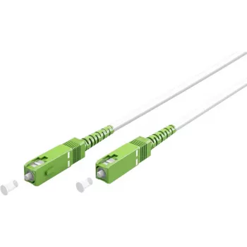 WENTRONIC Goobay 59599 OS2 vienmoda optiskās šķiedras savienojuma kabelis SC/APC uz SC/APC, 15 m, LSZH, balts