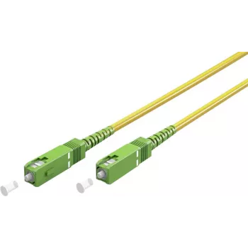 Wentronic Goobay 59641 OS2 vienmoda optiskās šķiedras savienojuma kabelis, SC/APC uz SC/APC, 5 m, dzeltens, LSZH