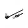 Wentronic Goobay CAT 5e F/UTP tīkla kabelis, 3 m, melns, 1x 90° leņķa RJ45, CCA, Gigabit Ethernet 94189