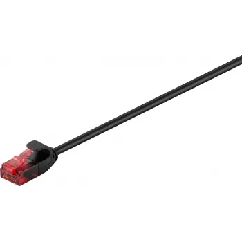 Wentronic Goobay CAT 6 slaids savienojuma kabelis, U/UTP, melns, 2 m, varš 93715