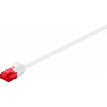 Wentronic Goobay CAT 6 slaids savienojuma kabelis, U/UTP, balts, 0,5 m, varš 93691