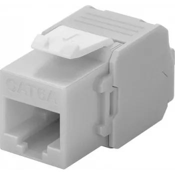 Wentronic Goobay CAT 6a Keystone RJ45 ligzda, neekranēta, 500 MHz, gaiši pelēki balta (90693)
