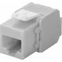 Wentronic Goobay CAT 6a Keystone RJ45 ligzda, neekranēta, 500 MHz, gaiši pelēki balta (90693)