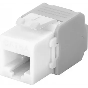 Wentronic Goobay CAT 6a Keystone RJ45 ligzda, neekranēta, 500MHz, balta (90867)
