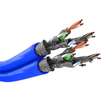 Wentronic Goobay CAT 7A Dupleksa Tīkla Kabelis S/FTP PiMF Zils - Vara Vadītājs CU AWG 22/1 (75716)
