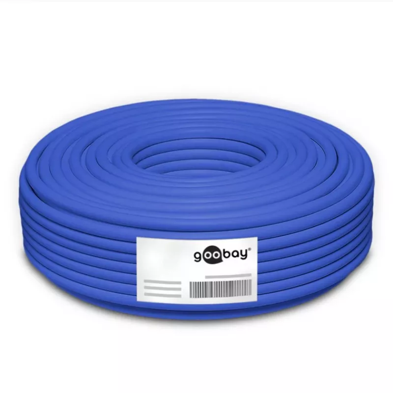 Wentronic Goobay CAT 7A Dupleksa Tīkla Kabelis S/FTP PiMF Zils - Vara Vadītājs CU AWG 22/1 (75716)