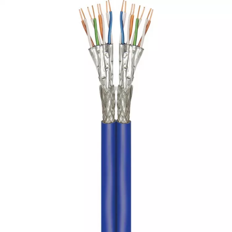 Wentronic Goobay CAT 7A Dupleksa Tīkla Kabelis S/FTP PiMF Zils - Vara Vadītājs CU AWG 22/1 (75716)