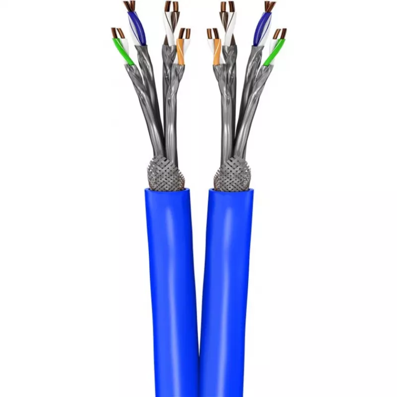 Wentronic Goobay CAT 7A Dupleksa Tīkla Kabelis S/FTP PiMF Zils - Vara Vadītājs CU AWG 22/1 (75716)