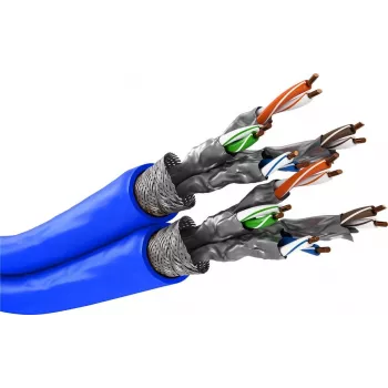 Wentronic Goobay CAT 7A Dupleksa Tīkla Kabelis S/FTP PiMF Zils - Vara Vadītājs CU AWG 22/1 (75716)