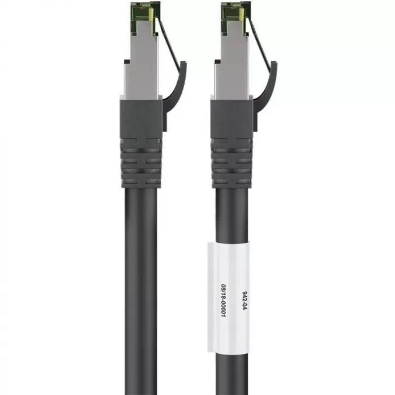 Wentronic Goobay CAT 8.1 tīkla kabelis, S/FTP (PiMF), melns, 3 m - LSZH bez halogēniem, varš AWG 24 (66723)