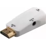 Wentronic Goobay kompakts HDMI uz VGA adapteris ar audio - HDMI vīrišķais uz VGA sievišķo + 3,5 mm ligzda, 1080p, melns 44793