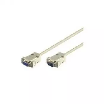 Wentronic Goobay D-SUB RS-232 pagarinājuma kabelis 9 kontaktu vīrišķais uz sievišķo, pelēks, 5 m 50225