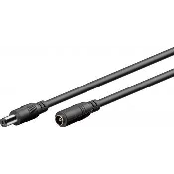 Wentronic Goobay DC pagarinājuma kabelis 5 m melns 76671