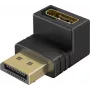 Wentronic Goobay DisplayPort leņķa adapteris 90° uz leju, melns (77130)
