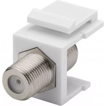 Wentronic Goobay Keystone modulis SAT/Antena F-female uz F-female savienotājs balts 79474