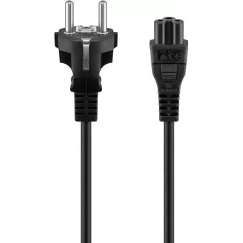 Wentronic Goobay strāvas pagarinātāja kabelis, Schuko kontaktdakša uz Schuko ligzdu, 1 m, melns, 16 A, 250 V, H05VV-F 3G1.5, leņķiska kontaktdakša, CE/VDE 57846