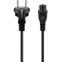 Wentronic Goobay strāvas pagarinātāja kabelis, Schuko kontaktdakša uz Schuko ligzdu, 1 m, melns, 16 A, 250 V, H05VV-F 3G1.5, leņķiska kontaktdakša, CE/VDE 57846