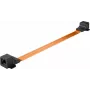 WENTRONIC Goobay RJ45 logs caurlaides kabelis Ultra-Slim 0,25 m, plakans, Gigabit Ethernet, caurspīdīgs/balts 71411
