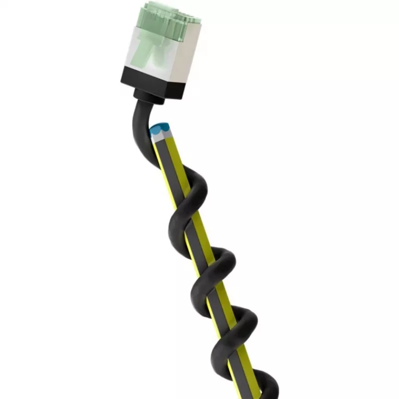 Wentronic Goobay Īpaši elastīgs CAT 8.1 plāns S/FTP savienojuma kabelis, melns, 0,25 m, 40 Gbps, īpaši īss ar aizsargātu RJ45 74355