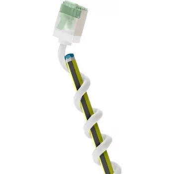 Wentronic Goobay Īpaši elastīgs CAT 8.1 plāns U/FTP tīkla kabelis, balts, 0,5 m, 40 Gbps, īpaši īsi savienotāji 74358