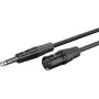 Wentronic Goobay XLR uz 6,35 mm Jack audio kabelis 2 m melns 80050