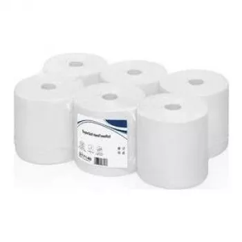 WEPA Super Soft 2-kārtu augsti balts papīra dvieļu rullis, 140 m, 198 mm, vafeļu embossējums, 100% celuloze, 1 rullis (317140)