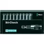 Wera 05056164001 9 gabalu Torx uzgaļu komplekts ar Rapidaptor turētāju, 1/4 collu sešstūra piedziņa, 25 mm uzgaļi, TX8–TX40, Bit-Check futrālis