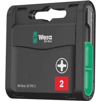 Wera 05057750001 20 gabalu dimanta pārklājuma skrūvgriežu uzgaļu komplekts ar universālo turētāju, 1/4 collu sešstūra piedziņa, 25 mm garums