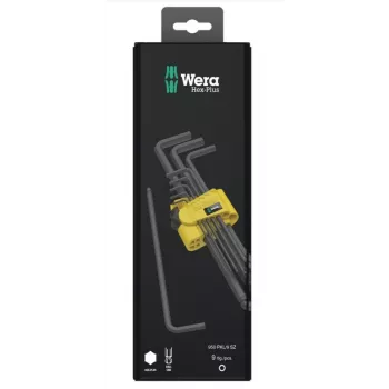 Wera 05133180001 9 gab. impērijas Hex-Plus L-atslēgu komplekts ar krāsu kodētām uzmavām