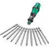 Wera 17 gabalu Kraftform Kompakt 60 uzgaļu komplekts, spraugveida, Phillips, Pozidriv, TORX BO 05051042001