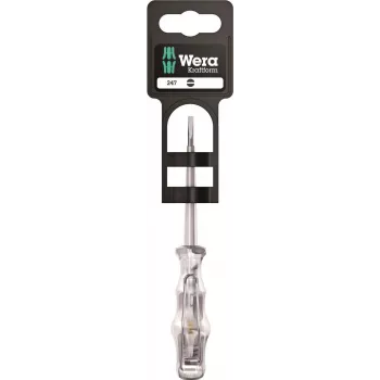 Wera 247 sprieguma testera skrūvgriezis, plakanais 0,5 x 3,0 x 70 mm, 150-250V AC, DIN VDE 0680-6, Kraftform rokturis 05100100001