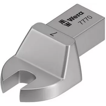 Wera 7700 maināmais uzgriežņu atslēgas uzgalis ar atvērtu galu 17 mm, 9x12 mm piedziņa, hromēts 05078610001