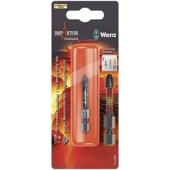 Wera 855/4 IMP DC PoziDriv PZ1 ar dimantu pārklāts trieciena uzgalis, 1/4 inch hex, 50 mm 05073961001