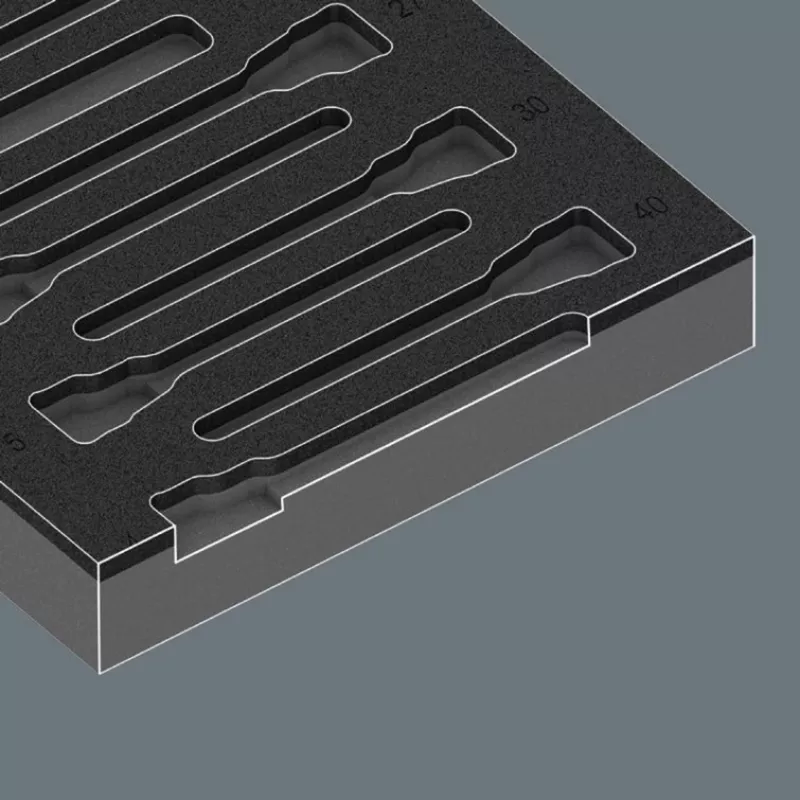 Wera 9723 Putuplasta ieliktnis Zyklop B 3/8 inch uzgriežņu-uzgaļu komplektam, 19 daļas