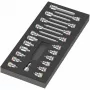 Wera 9723 Putuplasta ieliktnis Zyklop B 3/8 inch uzgriežņu-uzgaļu komplektam, 19 daļas