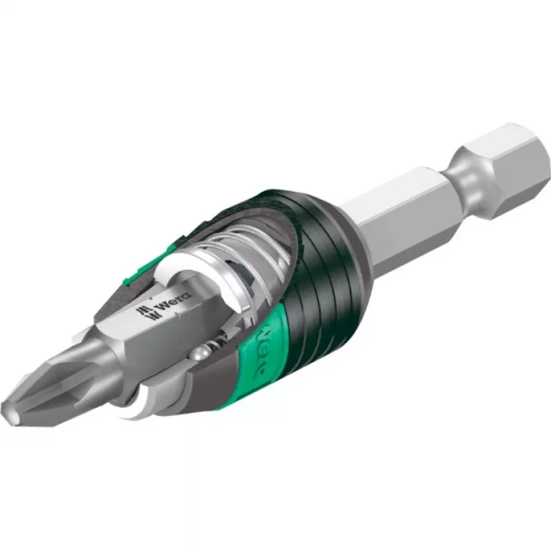 Wera Bit-Safe 61 Universal 1, 1/4 collu sešstūra piedziņa, 61 detaļu uzgaļu komplekts ar triecienu absorbējošiem uzgaļiem un universālo uzgaļu turētāju 05057122001
