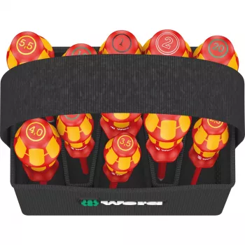 Wera Kraftform 2go 100 skrūvgriežu uzgaļu komplekts, 11 daļas, Phillips, Pozidriv, Torx, 25 mm uzgaļi, ar Rapidaptor uzgaļu turētāju un tekstila maciņu 05004310001
