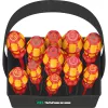 Wera Kraftform 2go 100 skrūvgriežu uzgaļu komplekts, 11 daļas, Phillips, Pozidriv, Torx, 25 mm uzgaļi, ar Rapidaptor uzgaļu turētāju un tekstila maciņu 05004310001